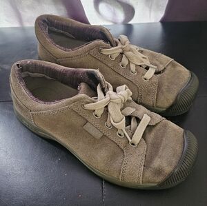 Keen Shoes Womens Size 7 Reisen Suede Brown Lace Up Oxford